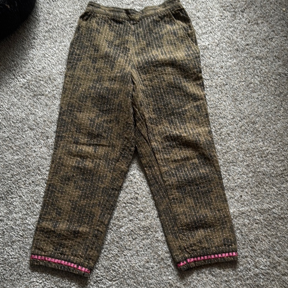 Brown and Pink Striped Pants Urban Outfitters